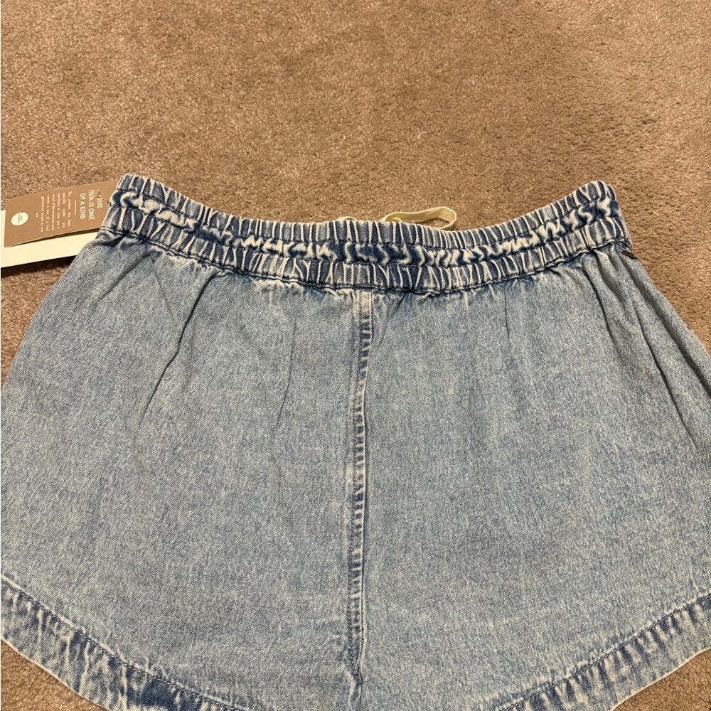 O'Neill Light Blue Denim Drawstring Pocket Shorts - Picture 3 of 4